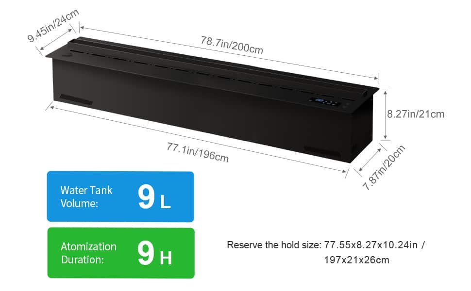 Grand Water Vapor Fireplace