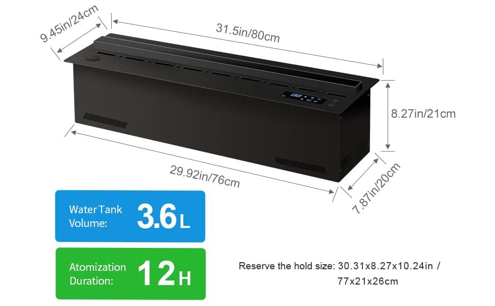 Sleek Water Vapor Fireplace