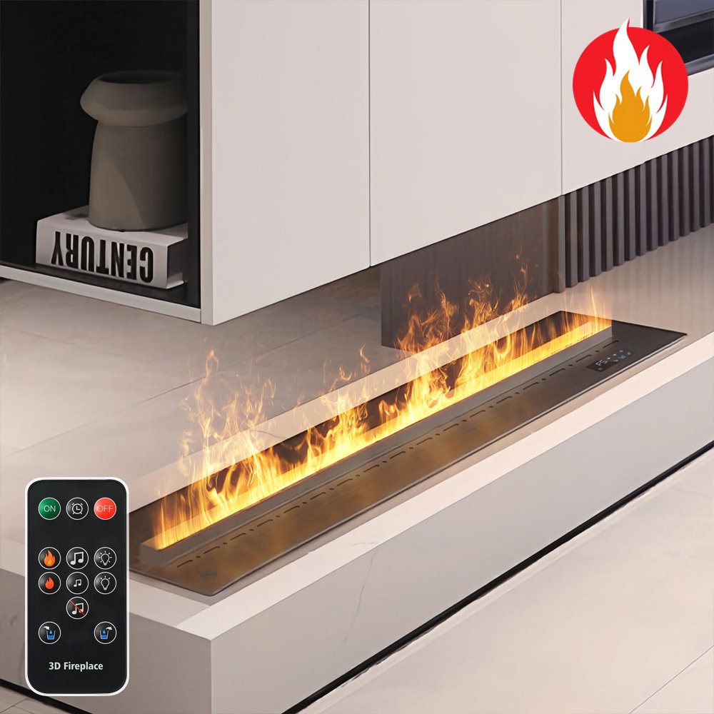 Imaxfire® 70.8" Built-In Insert Single flame Water Fireplace