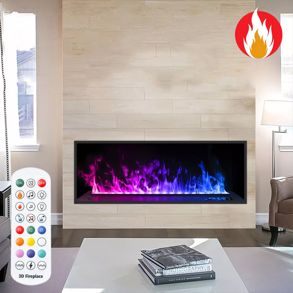 Imaxfire® 47.2" Built-In Insert Multi-Color Water Fireplace