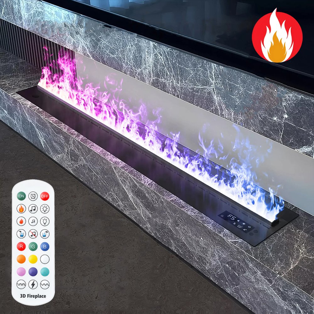 Imaxfire® 59" Built-In Insert Multi-Color Water Fireplace