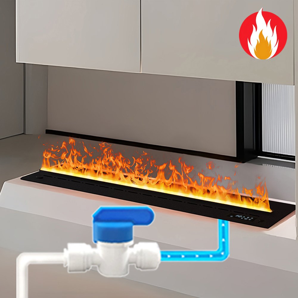 Imaxfire® 70.8" Multi-Color + APP Automatic Water Supply System Water Fireplace